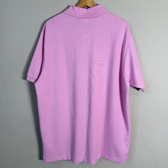 Lacoste Short Sleeve Polo Shirt Men's 7 XXL Pink Classic Fit Preppy Designer NWT - Picture 8 of 12